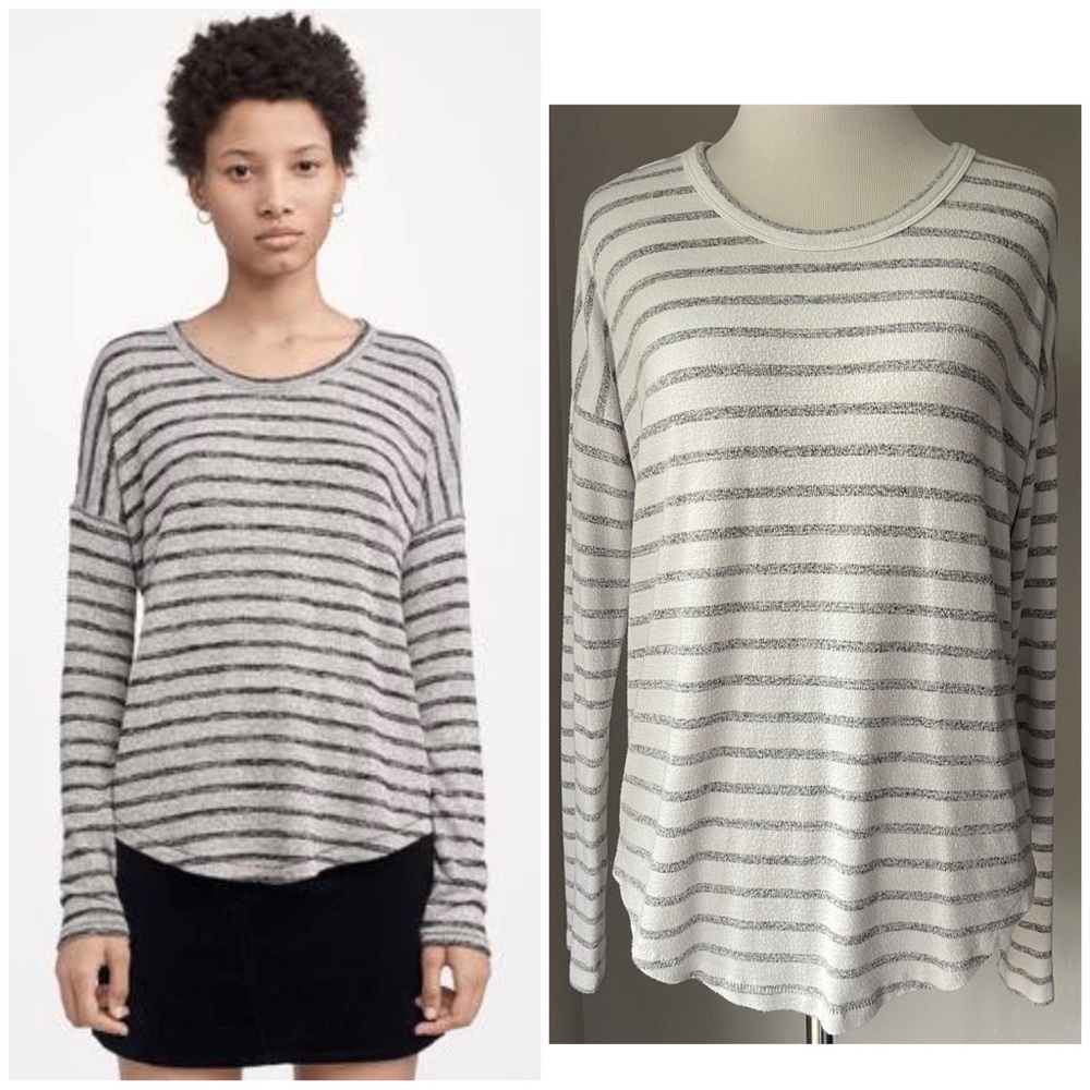 Rag & Bone Hudson Striped Stretch Jersey Top